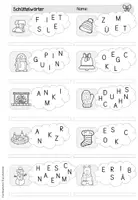 Vorschau - Arbeitsblätter - Adventstürchen 20: Schüttelwörter (Buchstabensalat)/ Schneeballwörter (1-4. Klasse) - Seite 3