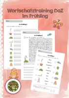 Vorschau - Arbeitsblätter - Wortschatztraining DaZ Im Frühling - Deckblatt