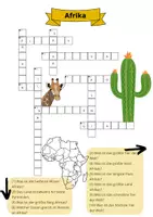 Vorschau - Arbeitsblätter - Kreuzworträtsel Afrika - leicht - Deckblatt