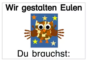 Vorschau - Mal- und Bastelvorlagen - Kunstidee Eulen - Seite 2