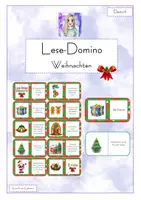 Vorschau - Spiele - Lese-Domino - Weihnachten - differenziert - Deckblatt