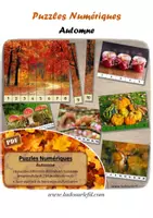 Aperçu - Apprentissages en autonomie - Puzzles numériques - Automne - Bande colorée - Page de couverture