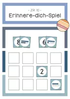 Vorschau - Stationenlernen - Blitzsehen bis 10 - Erinnere-dich-Spiel - Deckblatt