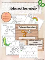 Vorschau - Arbeitsblätter - Scherenführerschein - Arbeitsheft zur Schulung der Feinmotorik - Deckblatt