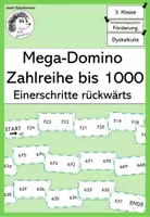 Vorschau - Spiele - Zahlenstrahl bis 1000 - Mega-Domino Einerschritte rückwärts - Deckblatt