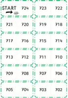 Vorschau - Spiele - Zahlenstrahl bis 1000 - Mega-Domino Einerschritte rückwärts - Seite 1
