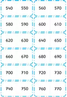 Vorschau - Spiele - Zahlenstrahl bis 1000 - Mega-Domino Zehnerschritte vorwärts - Seite 3