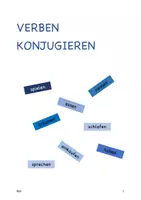 Vorschau - Stundenentwürfe - VERBEN konjugieren - Deckblatt