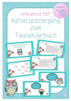 Vorschau - Interaktives Material - interaktive PDF - Rätselspaziergang durchs Tausenderbuch - Deckblatt