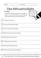 Vorschau - Arbeitsblätter - Das Akkusativobjekt Übungen (I) | differenziert - leicht - Seite 3
