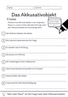 Vorschau - Arbeitsblätter - Das Akkusativobjekt Übungen (II) | differenziert - leicht - Seite 3