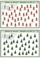 Vorschau - Fördermaterial/Inklusion - Mathe im Advent - Kartei Bündeln im ZR 10 - Seite 2