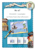 Vorschau - Spiele - Wo ist? Wimmelbild (Piraten) mit Leseaufgaben (3fach differenziert) - Deckblatt