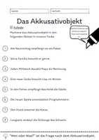Vorschau - Arbeitsblätter - Materialpaket Das Akkusativobjekt Übungen | differenziert - mittel (wachsendes Paket) - Seite 2