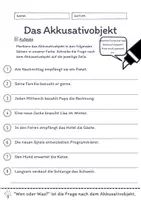Vorschau - Arbeitsblätter - Das Akkusativobjekt Übungen (I) | differenziert - mittel - Seite 3