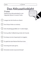 Vorschau - Arbeitsblätter - Das Akkusativobjekt Übungen (II) | differenziert - mittel - Seite 2