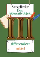 Vorschau - Arbeitsblätter - Das Akkusativobjekt Übungen (III) | differenziert - mittel - Deckblatt