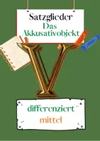 Vorschau - Arbeitsblätter - Das Akkusativobjekt Übungen (V) | differenziert - mittel - Deckblatt
