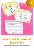 Vorschau - Arbeitsblätter - Lernwörter 3 - Stationsmaterial + Arbeitsblätter - Deckblatt