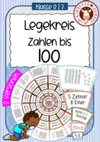Vorschau - Unterrichtsreihen - Mathe Klasse 2 - Legekreis Orientierung im Zahlenraum 100 - Deckblatt