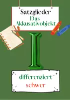 Vorschau - Spiele - Materialpaket Subjekt - Prädikat - Akkusativobjekt - Dativobjekt Übungen (3-fach differenziert) | Jeweils 120 verschiedene Übungssätze - Seite 1