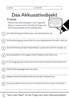 Vorschau - Arbeitsblätter - Das Akkusativobjekt Übungen (I) | differenziert - schwer - Seite 3