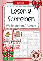 Vorschau - Unterrichtsreihen - Erstes Lesen & Schreiben "Weihnachten" 🎁 - Deckblatt