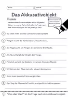 Vorschau - Arbeitsblätter - Das Akkusativobjekt Übungen (IV) | differenziert - schwer - Seite 3
