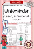 Vorschau - Arbeitsblätter - Winterkinder - lesen, schreiben, malen - Deckblatt