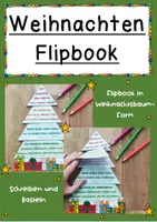 Vorschau - Arbeitsblätter - Weihnachten - Flipbook Weihnachtsbaum Craftivity - Deckblatt