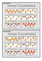 Vorschau - Arbeitsblätter - Kraft der fünf, Rechnen, Anfangsunterricht, Herbst, Zahlenraum 10 - Deckblatt
