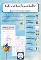 Vorschau - Unterrichtsreihen - Luft und ihre Eigenschaften - Experimente an Stationen #rabattrakentenzusalevester25 - Deckblatt