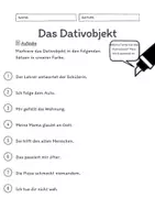 Vorschau - Arbeitsblätter - Materialpaket Das Dativobjekt Übungen | leicht - mittel - schwer (wachsendes Paket) - Seite 3