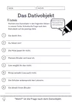Vorschau - Arbeitsblätter - Das Dativobjekt Übungen (II) | differenziert - leicht - Seite 3