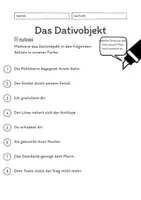 Vorschau - Arbeitsblätter - Das Dativobjekt Übungen (III) | differenziert - leicht - Seite 2