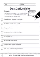 Vorschau - Arbeitsblätter - Das Dativobjekt Übungen (III) | differenziert - leicht - Seite 3