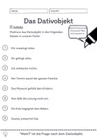 Vorschau - Arbeitsblätter - Das Dativobjekt Übungen (IV) | differenziert - leicht - Seite 1