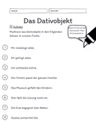 Vorschau - Arbeitsblätter - Das Dativobjekt Übungen (IV) | differenziert - leicht - Seite 2