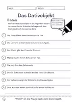 Vorschau - Arbeitsblätter - Das Dativobjekt Übungen (I) | differenziert - mittel - Seite 3