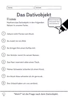 Vorschau - Arbeitsblätter - Das Dativobjekt Übungen (III) | differenziert - mittel - Seite 1