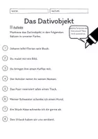 Vorschau - Arbeitsblätter - Das Dativobjekt Übungen (III) | differenziert - mittel - Seite 2