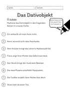 Vorschau - Arbeitsblätter - Das Dativobjekt Übungen (IV) | differenziert - mittel - Seite 2