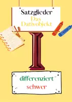 Vorschau - Arbeitsblätter - Materialpaket Das Dativobjekt Übungen | differenziert - schwer (wachsendes Paket) - Seite 1