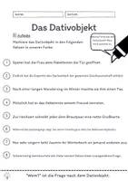 Vorschau - Arbeitsblätter - Materialpaket Das Dativobjekt Übungen | differenziert - schwer (wachsendes Paket) - Seite 2