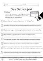 Vorschau - Arbeitsblätter - Das Dativobjekt Übungen (I) | differenziert - schwer - Seite 3