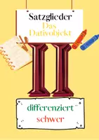 Vorschau - Arbeitsblätter - Das Dativobjekt Übungen (II) | differenziert - schwer - Deckblatt