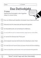 Vorschau - Arbeitsblätter - Das Dativobjekt Übungen (II) | differenziert - schwer - Seite 1