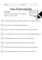 Vorschau - Arbeitsblätter - Das Dativobjekt Übungen (III) | differenziert - schwer - Seite 2