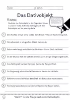 Vorschau - Arbeitsblätter - Das Dativobjekt Übungen (III) | differenziert - schwer - Seite 3