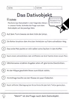 Vorschau - Arbeitsblätter - Das Dativobjekt Übungen (IV) | differenziert - schwer - Seite 3